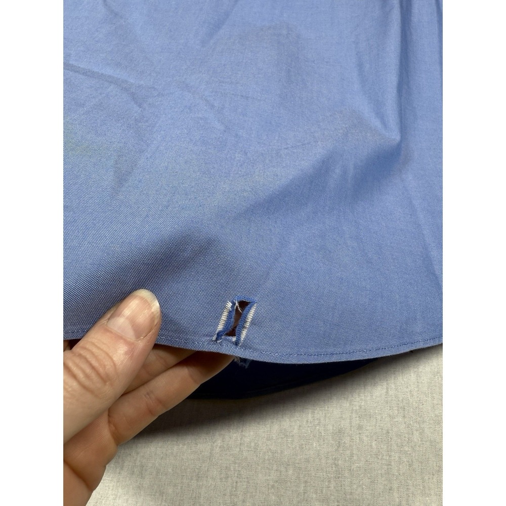 Brooks Brothers 346 Original‎ Polo Shirt Men 17 2/3 L Blue Long Sleeve Preppy - Picture 11 of 12